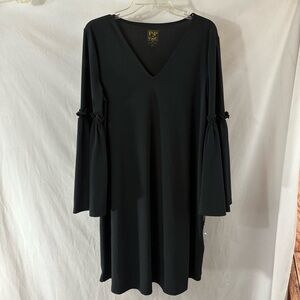 Maternity Bell Sleeve Black Women's Dress